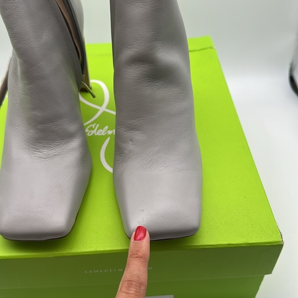NWT SAM EDELMAN ANIKA PEBBLE GRET LEA heeled boots size 10 - Picture 8 of 10